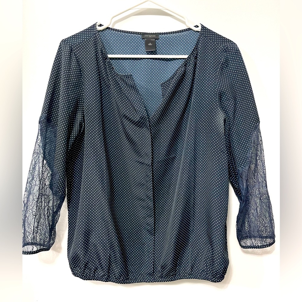 Ann Taylor Navy blouse